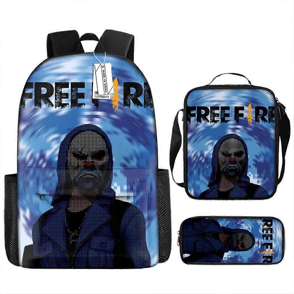 Zaino Battle Royale Free Fire Zaino Casual Schoolbag di grande capacità Set di tre pezzi per studenti delle scuole primarie e secondarie 34 -HGDMV
