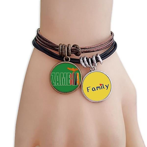 Zambia Country Flag Nome Famiglia Braccialetto