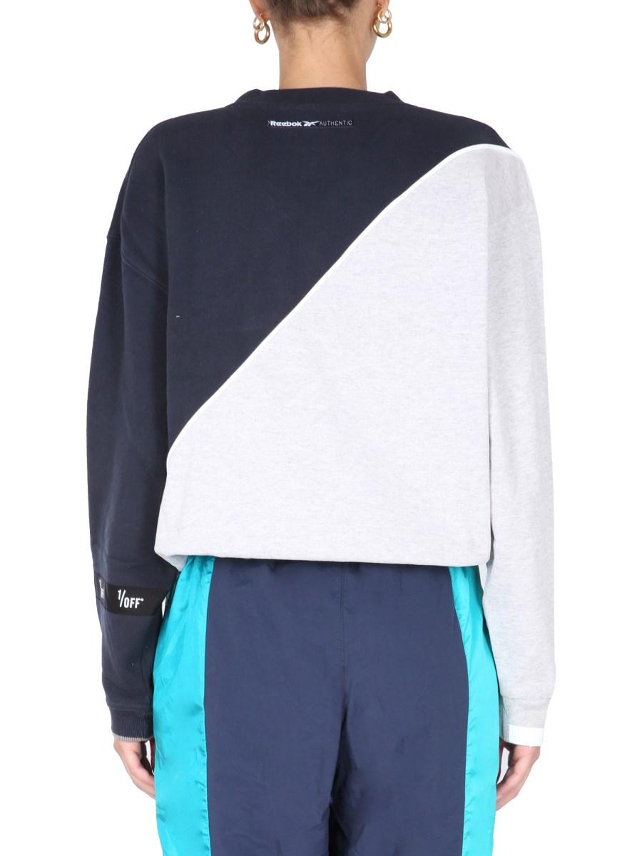 1/OFF FELPA GIROCOLLO IN COTONE REMADE REEBOK