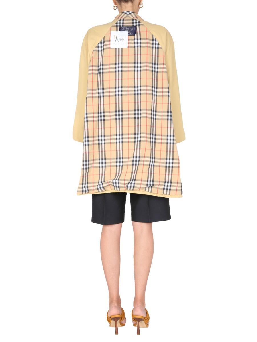 1/OFF TRENCH REMADE BURBERRY CON PATCH LOGO