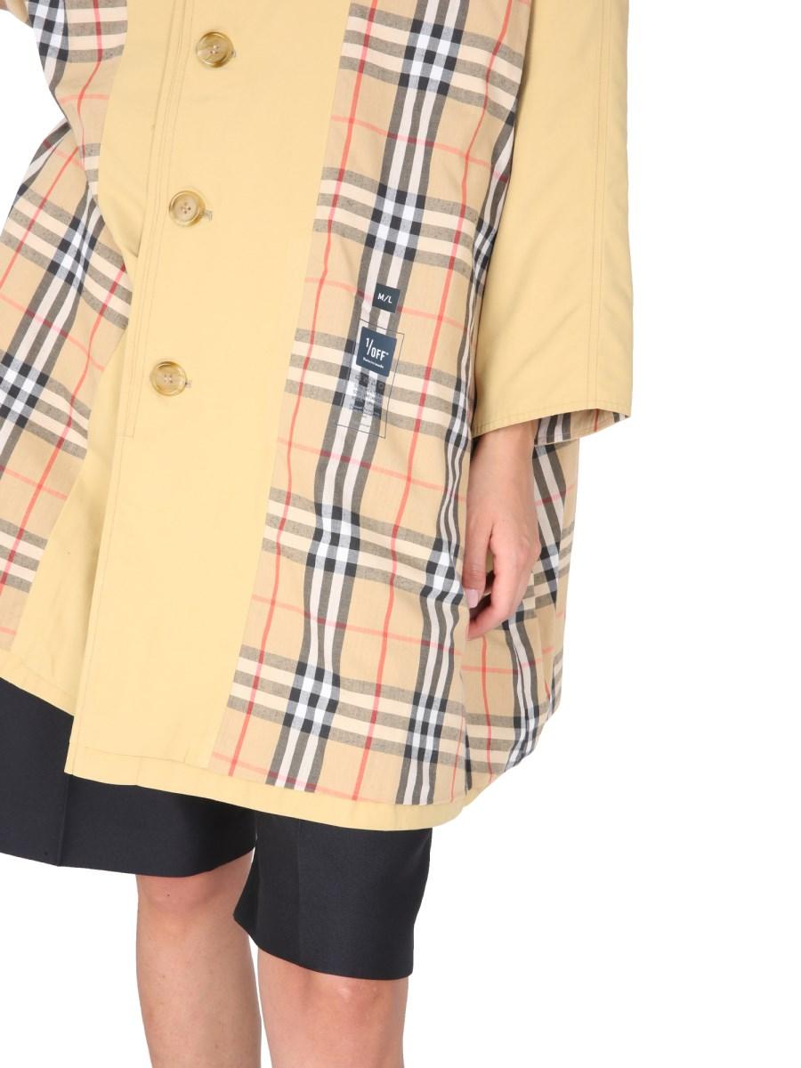 1/OFF TRENCH REMADE BURBERRY CON PATCH LOGO