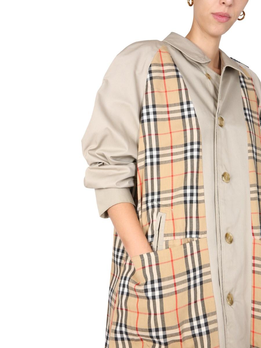 1/OFF TRENCH REMADE BURBERRY CON PATCH LOGO