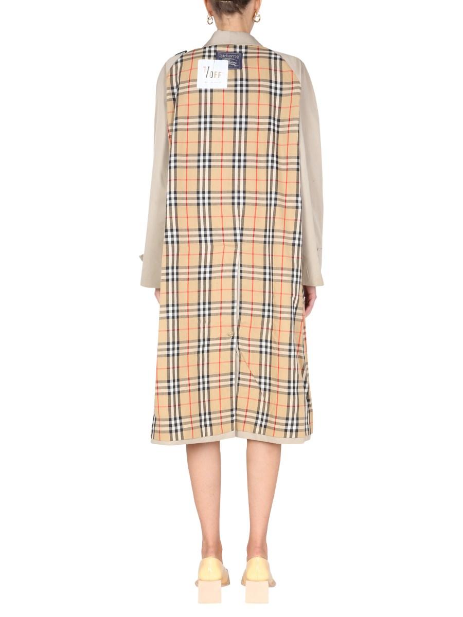 1/OFF TRENCH REMADE BURBERRY CON PATCH LOGO