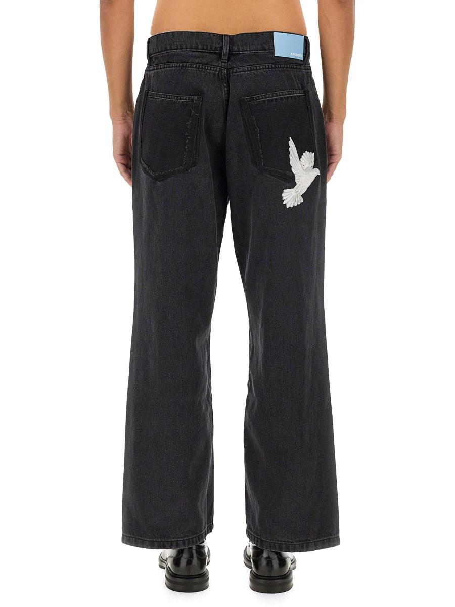 3.PARADIS JEANS REGULAR FIT IN DENIM DI COTONE