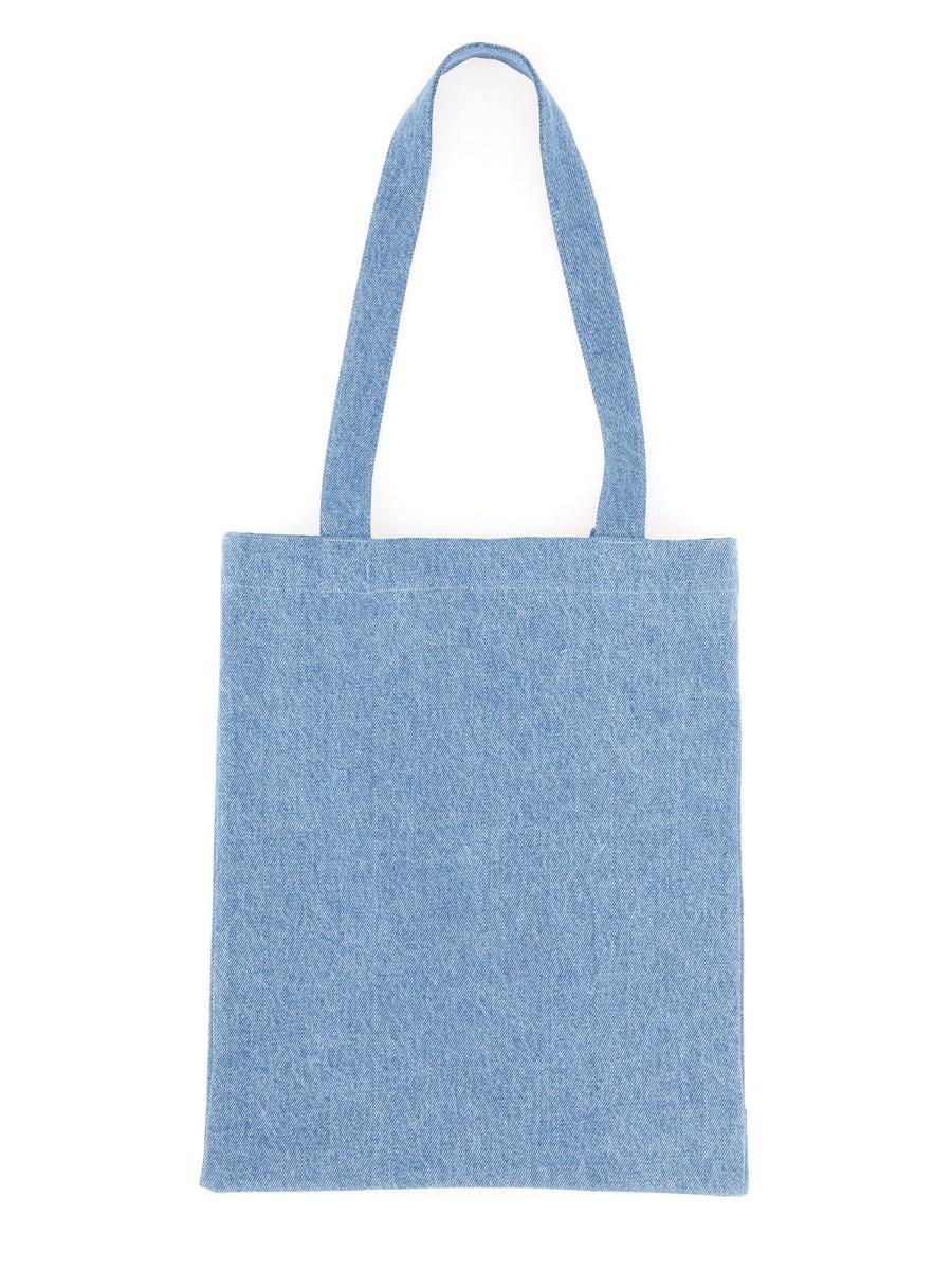 A.P.C. BORSA SHOPPING LOU IN DENIM DI COTONE