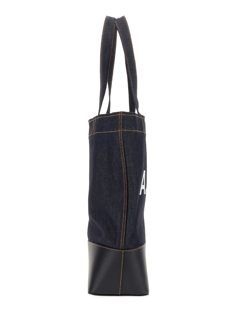 A.P.C. BORSA TOTE AXELLE IN DENIM CON LOGO