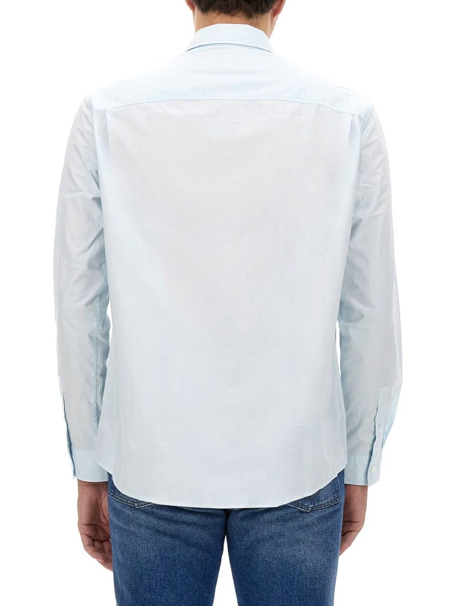 A.P.C. CAMICIA EDOUARD IN POPELINE DI COTONE