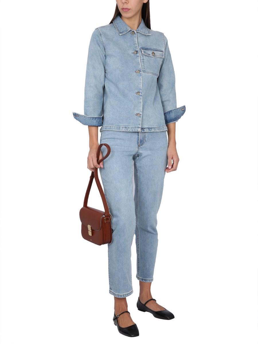 A.P.C. CAMICIA JANICE IN DENIM DI COTONE