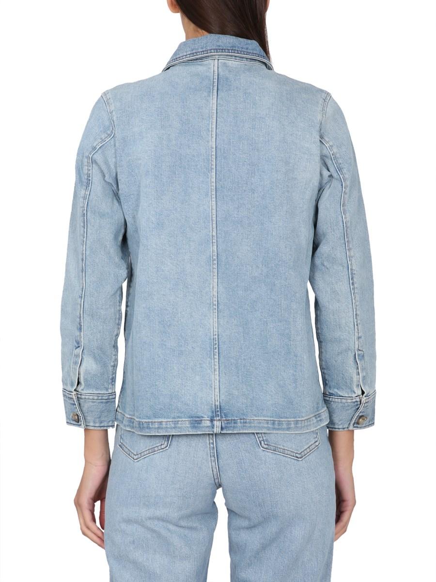 A.P.C. CAMICIA JANICE IN DENIM DI COTONE
