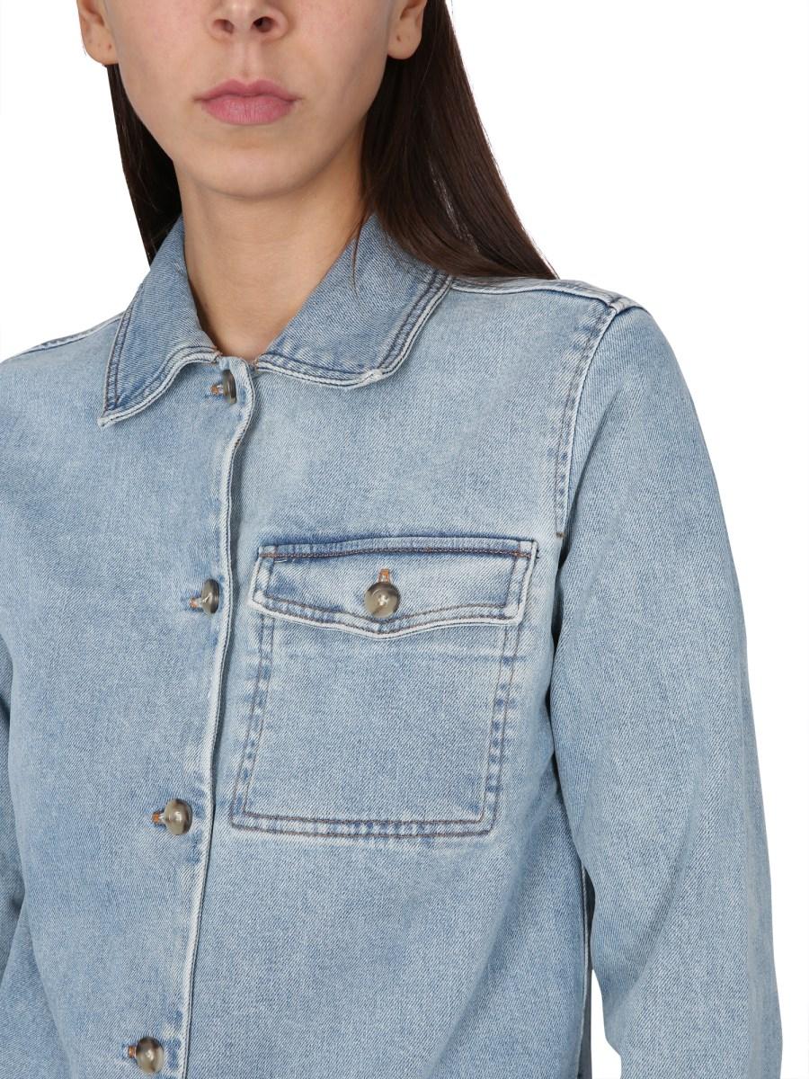 A.P.C. CAMICIA JANICE IN DENIM DI COTONE