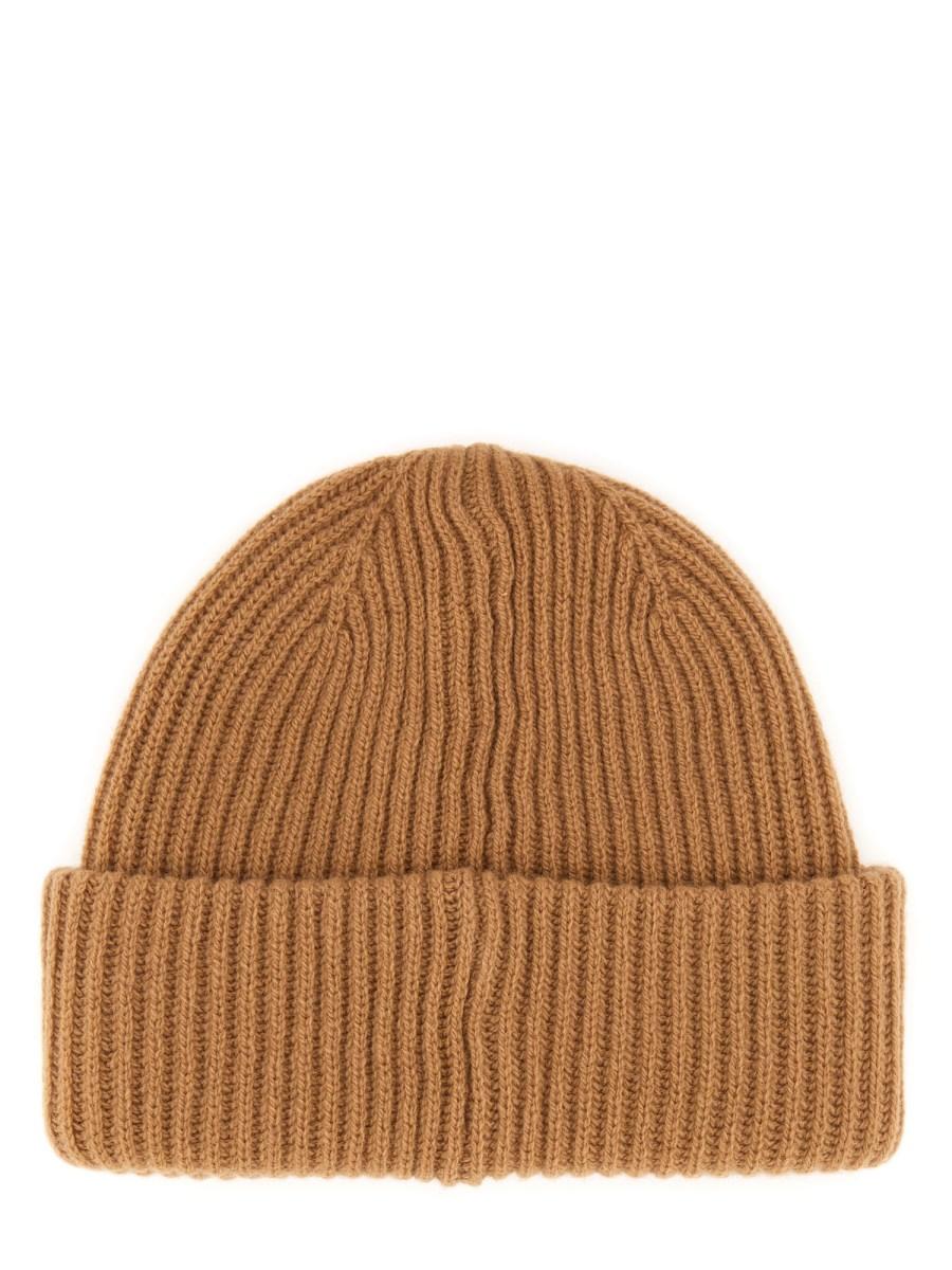 A.P.C. CAPPELLO BEANIE CON LOGO IN LANA MERINO