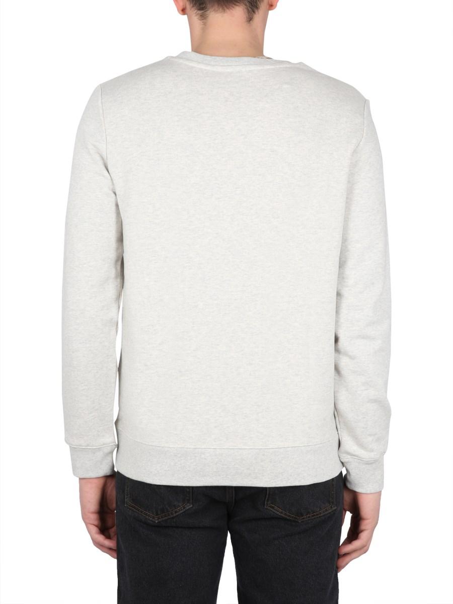 A.P.C. FELPA IN COTONE BIOLOGICO CON LOGO V.P.C