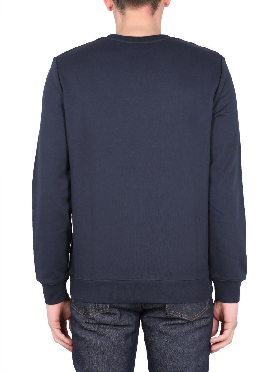 A.P.C. FELPA IN COTONE BIOLOGICO CON LOGO V.P.C