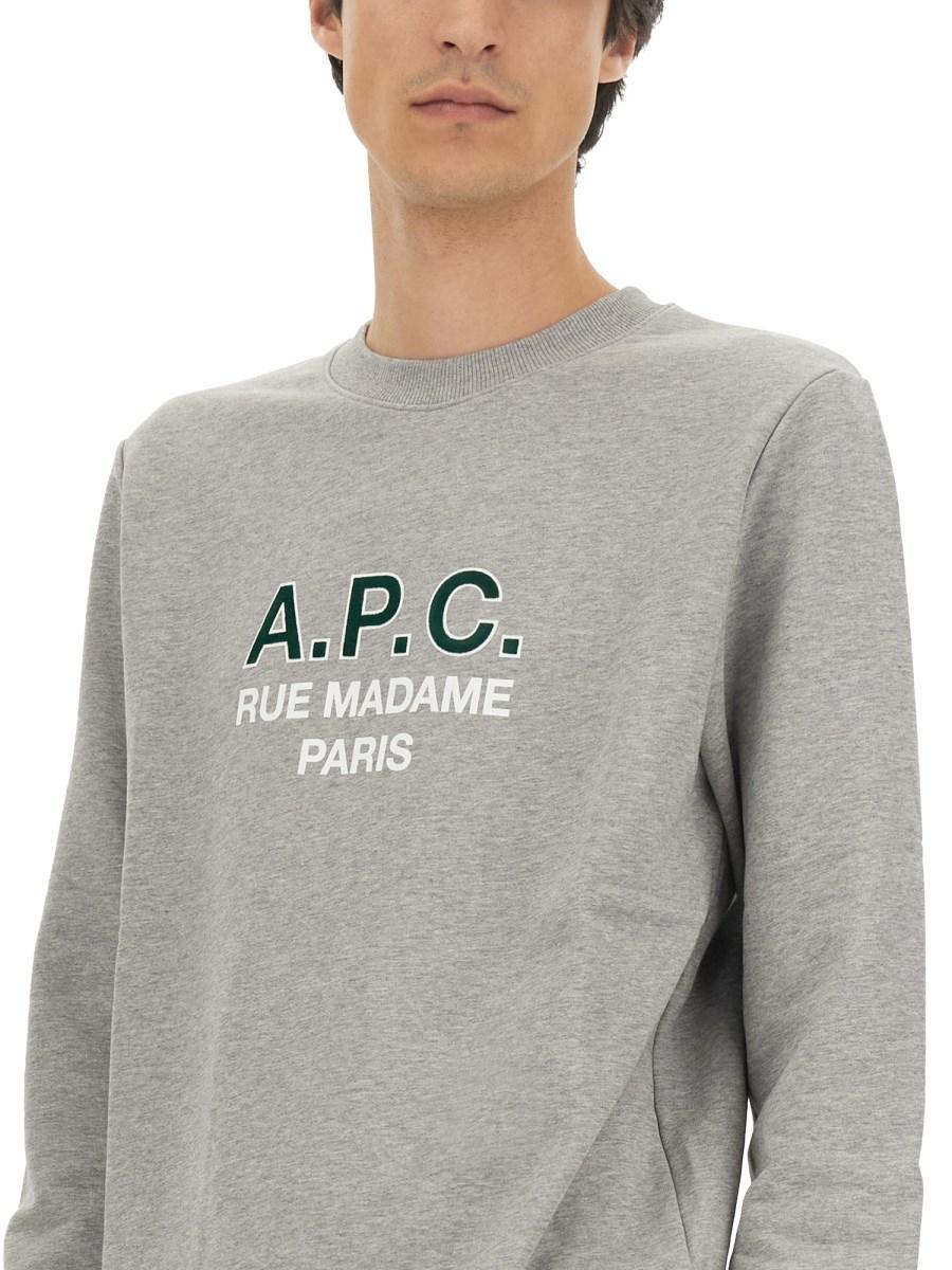 A.P.C. FELPA IN COTONE CON LOGO