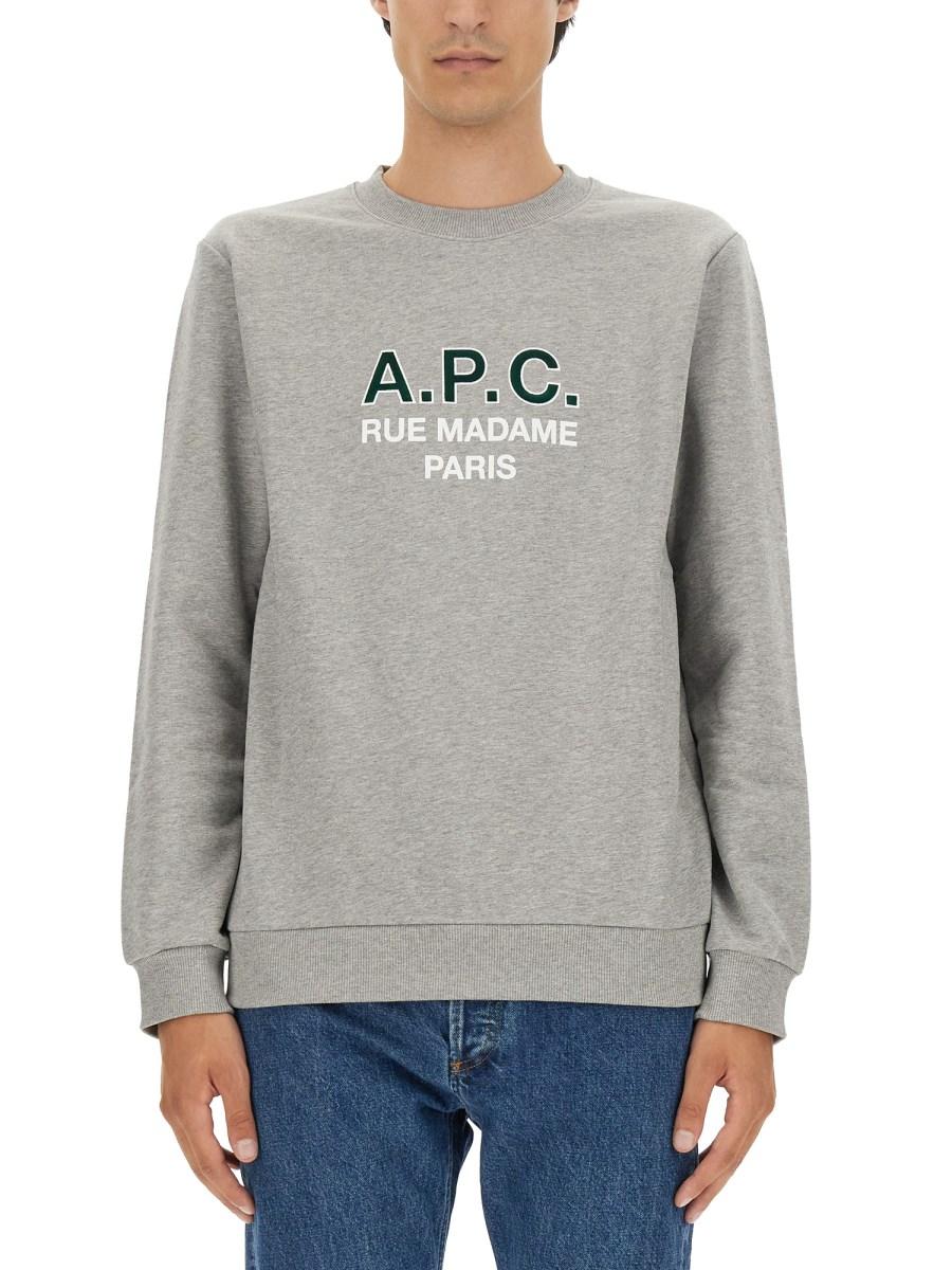 A.P.C. FELPA IN COTONE CON LOGO