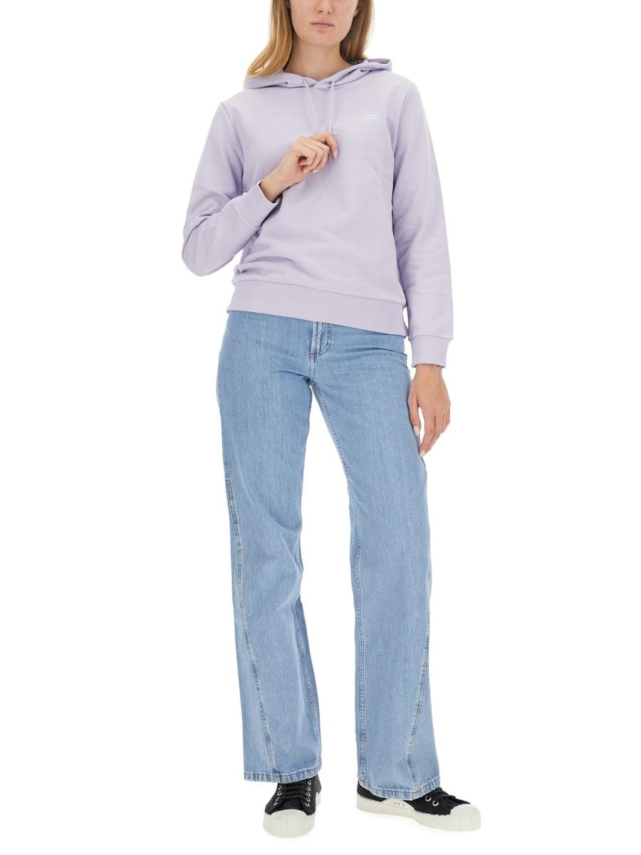 A.P.C. FELPA IN COTONE CON LOGO