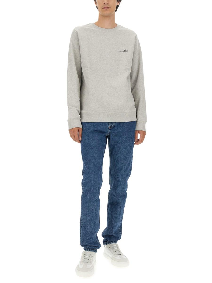 A.P.C. FELPA IN COTONE CON LOGO