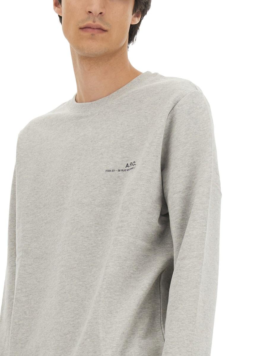 A.P.C. FELPA IN COTONE CON LOGO
