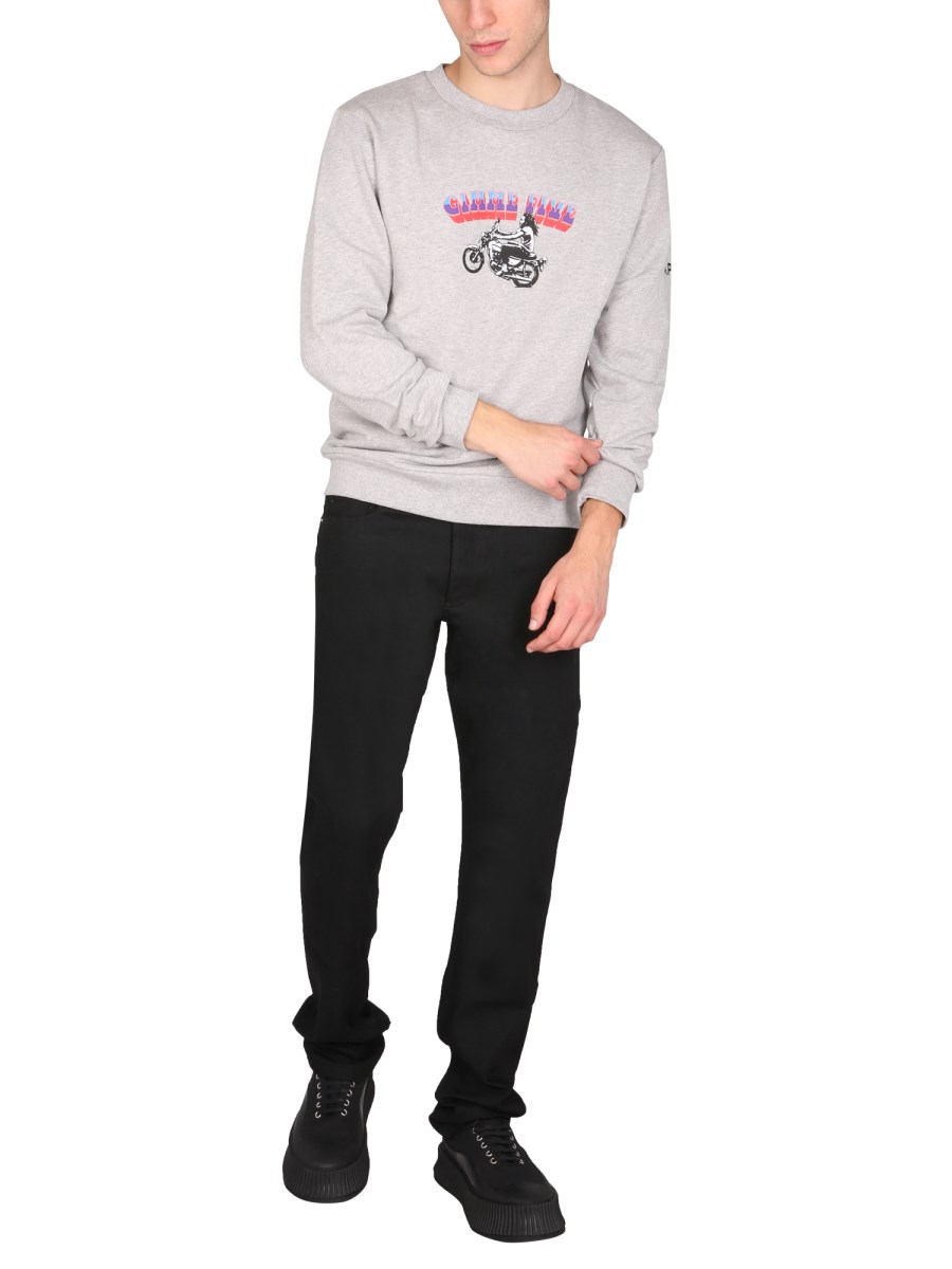 A.P.C. FELPA "MIKA" IN COTONE CON STAMPA LOGO