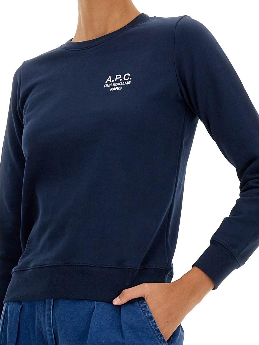 A.P.C. FELPA "SKYYE" IN COTONE