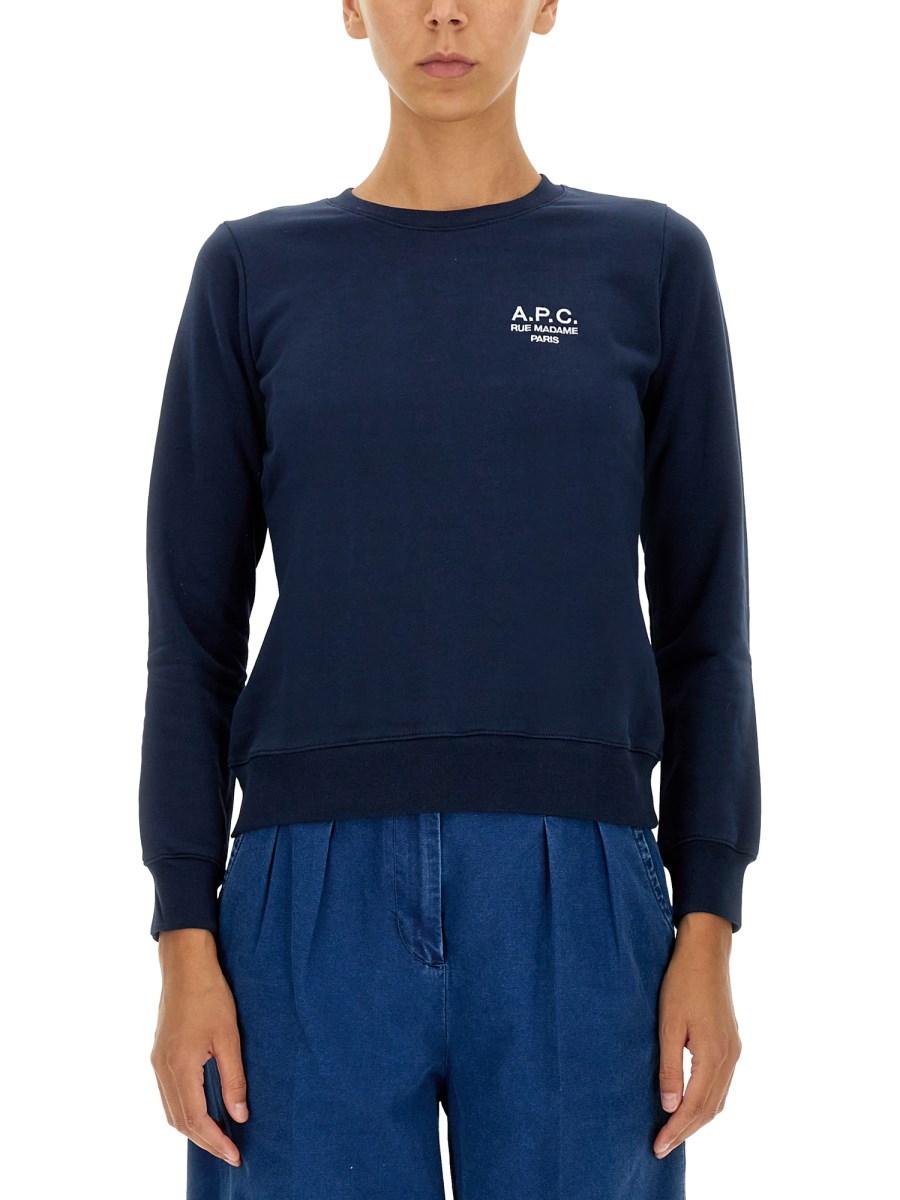 A.P.C. FELPA "SKYYE" IN COTONE