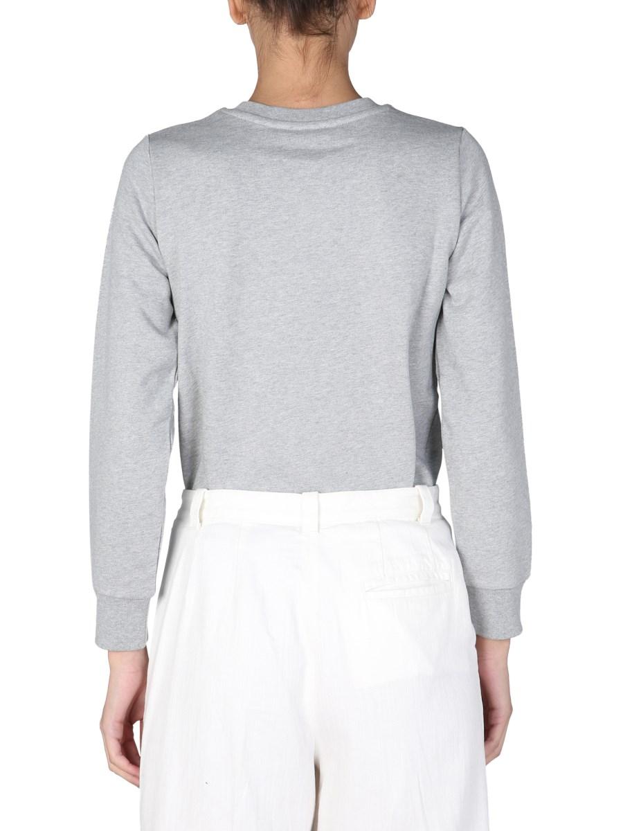 A.P.C. FELPA "VIVA" CON STAMPA LOGO FLOCCATO