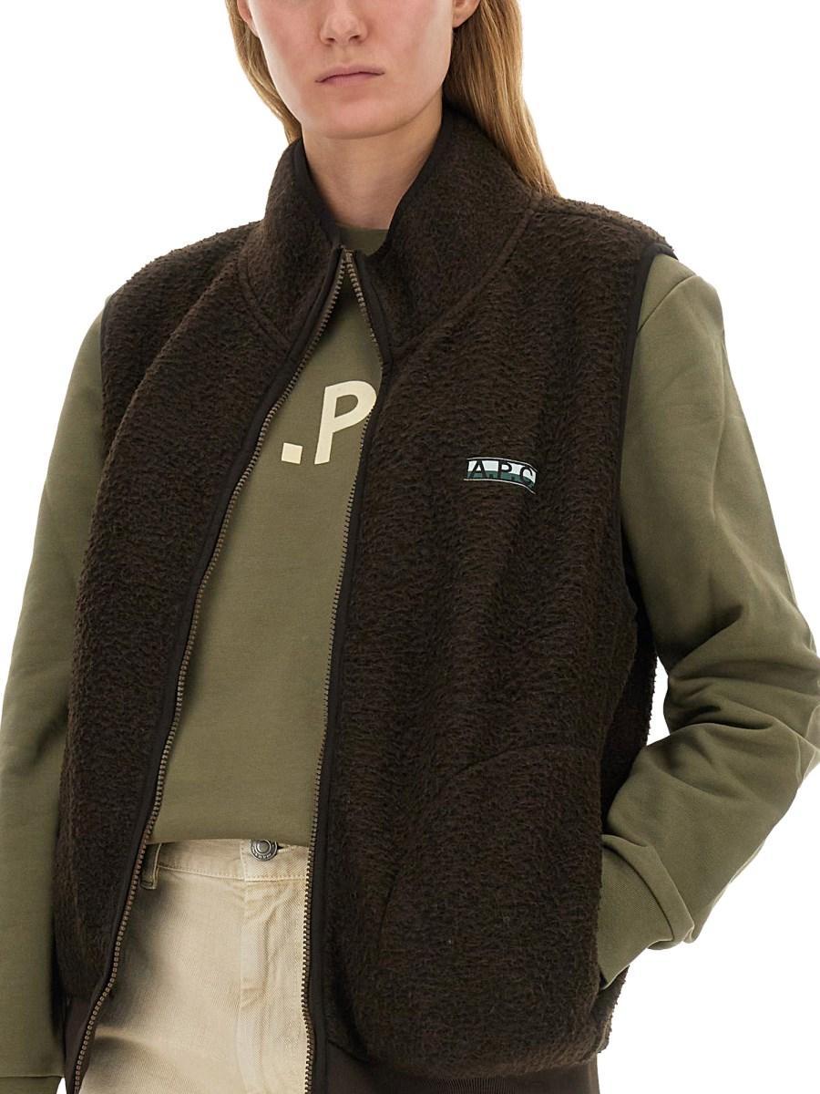 A.P.C. GILET CON LOGO