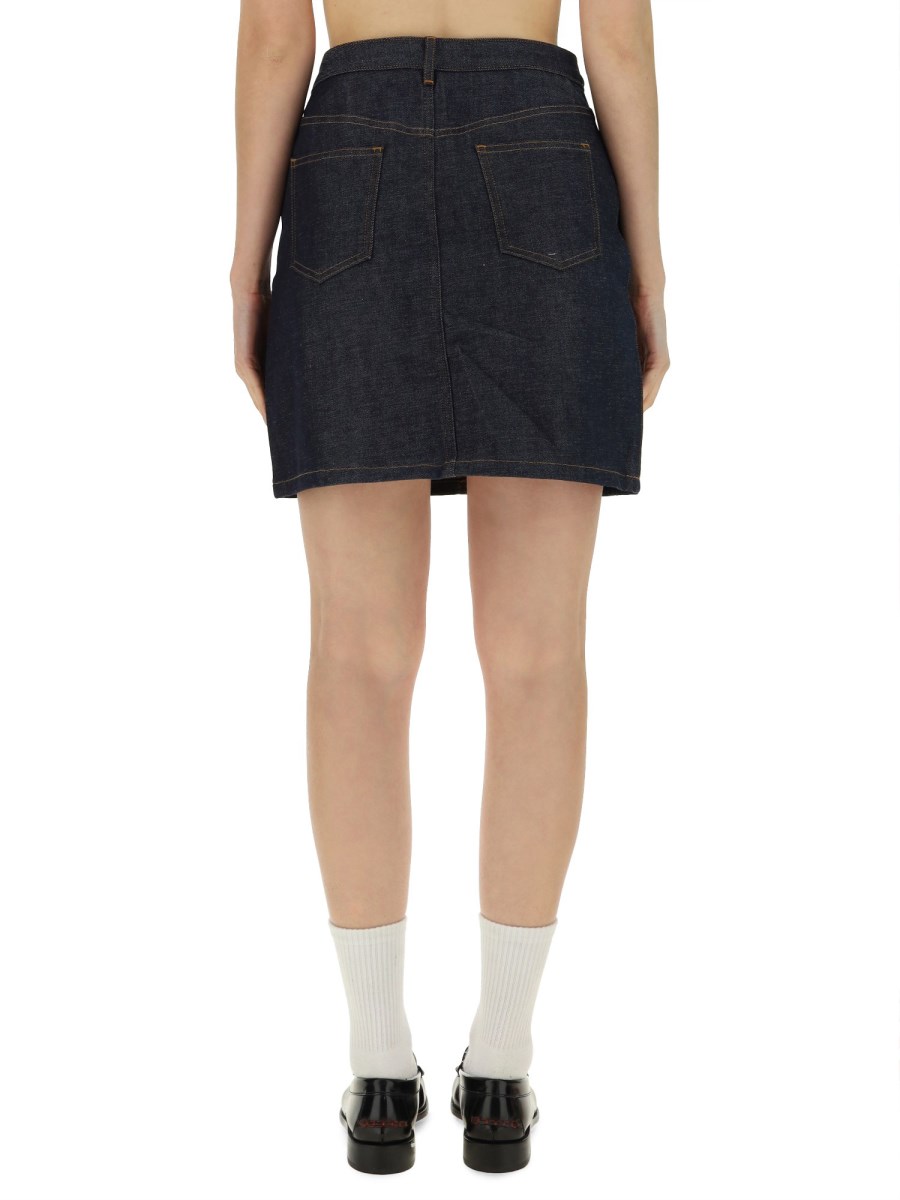 A.P.C. GONNA MINI IN DENIM DI COTONE