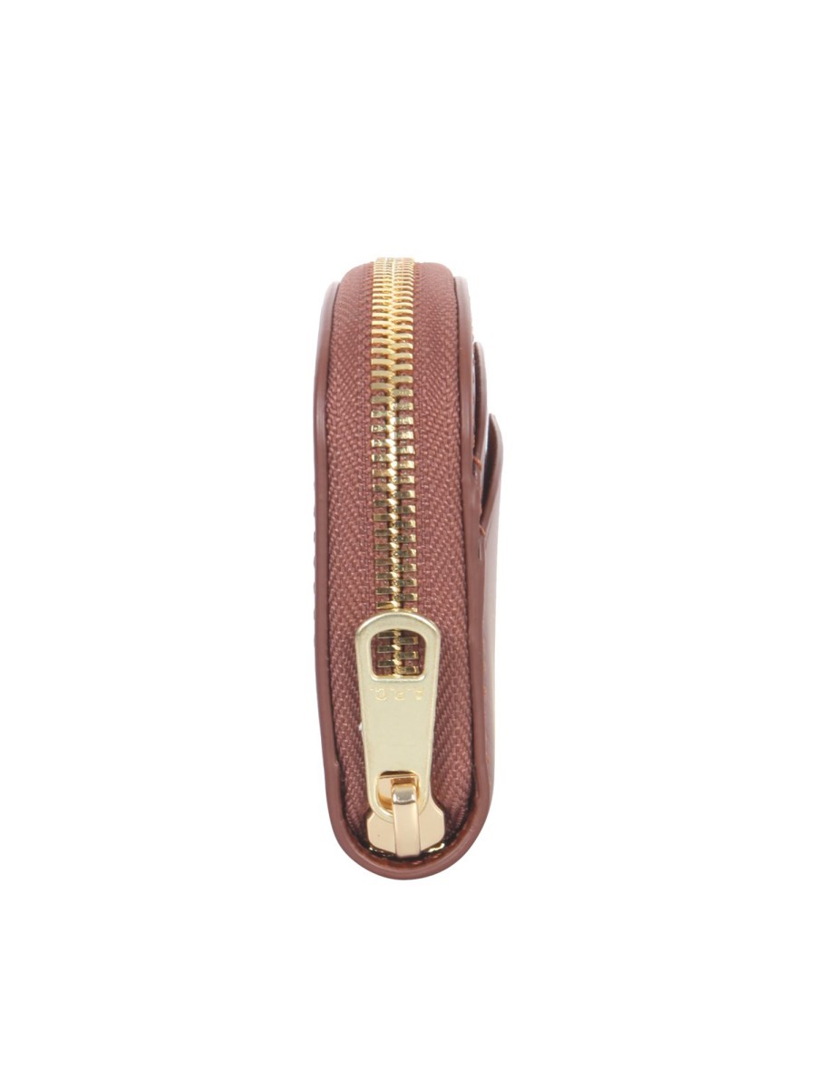 A.P.C. PORTAFOGLIO COMPACT SEMI LUNE IN PELLE