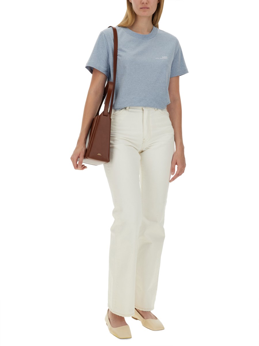 A.P.C. T-SHIRT IN COTONE CON LOGO