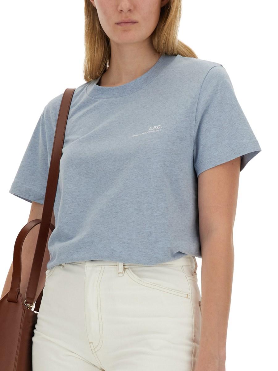 A.P.C. T-SHIRT IN COTONE CON LOGO