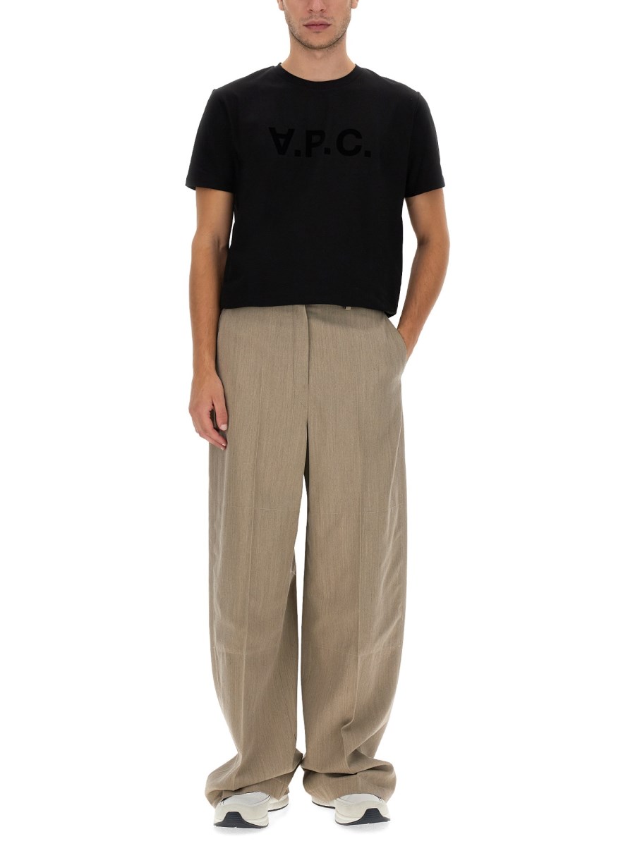 A.P.C. T-SHIRT IN COTONE CON LOGO