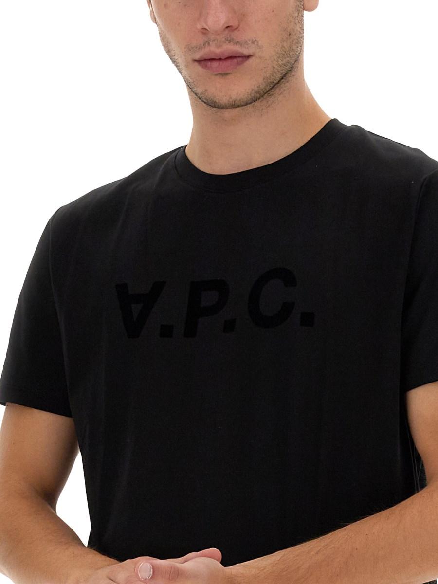 A.P.C. T-SHIRT IN COTONE CON LOGO