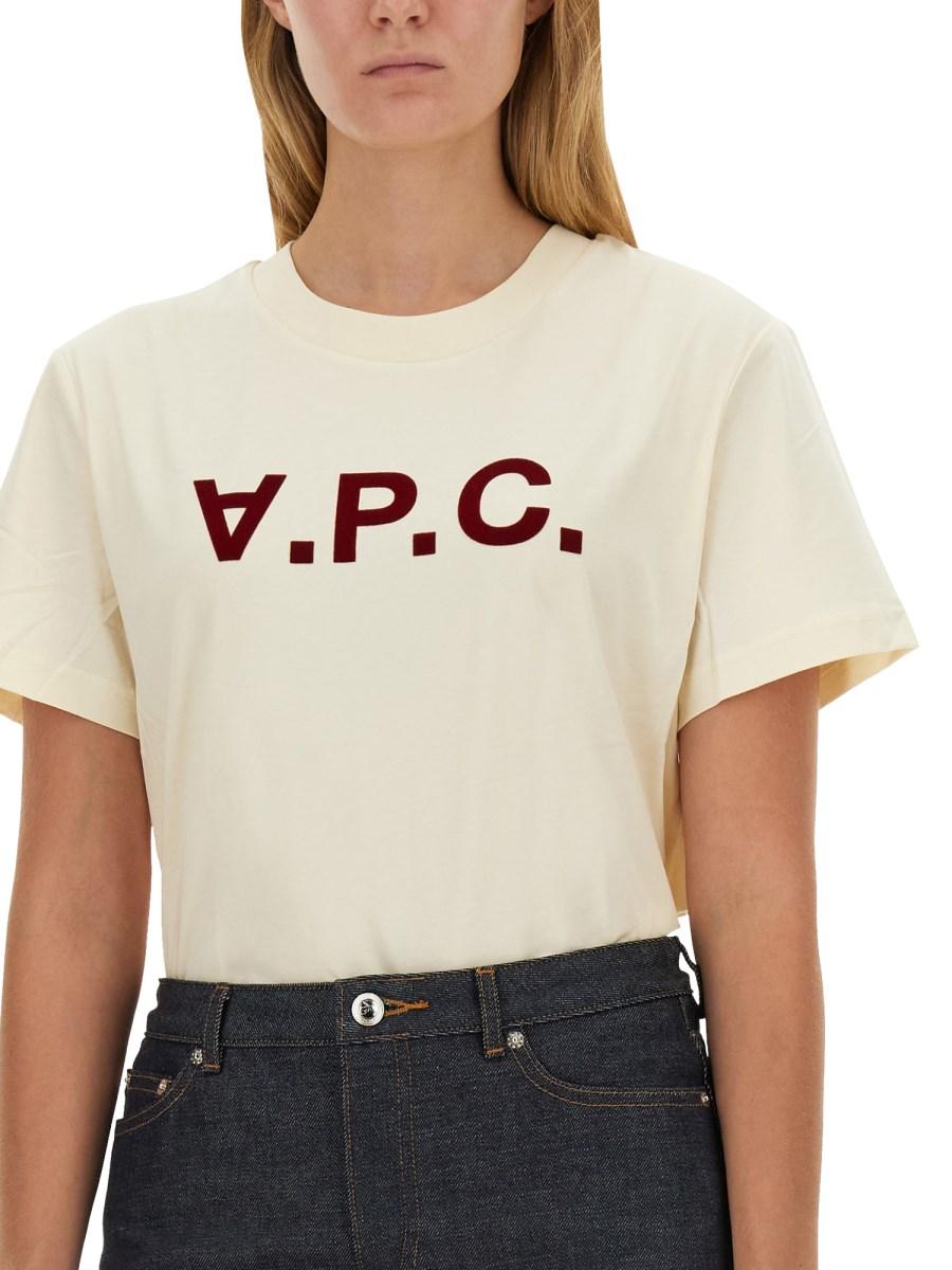 A.P.C. T-SHIRT IN JERSEY DI COTONE CON LOGO