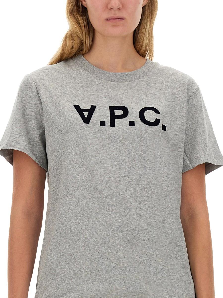 A.P.C. T-SHIRT IN JERSEY DI COTONE CON LOGO