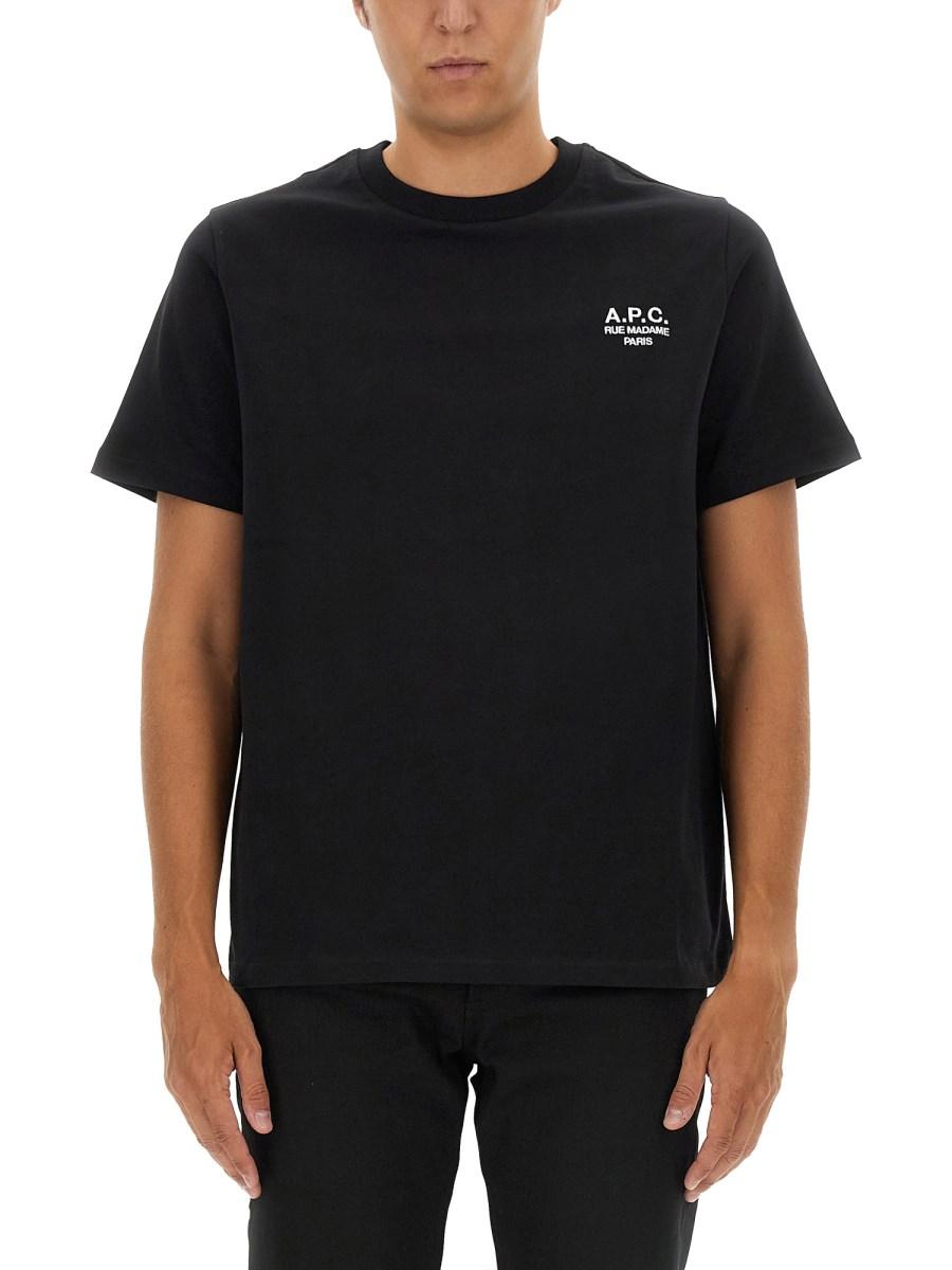 A.P.C. T-SHIRT IN JERSEY DI COTONE CON LOGO