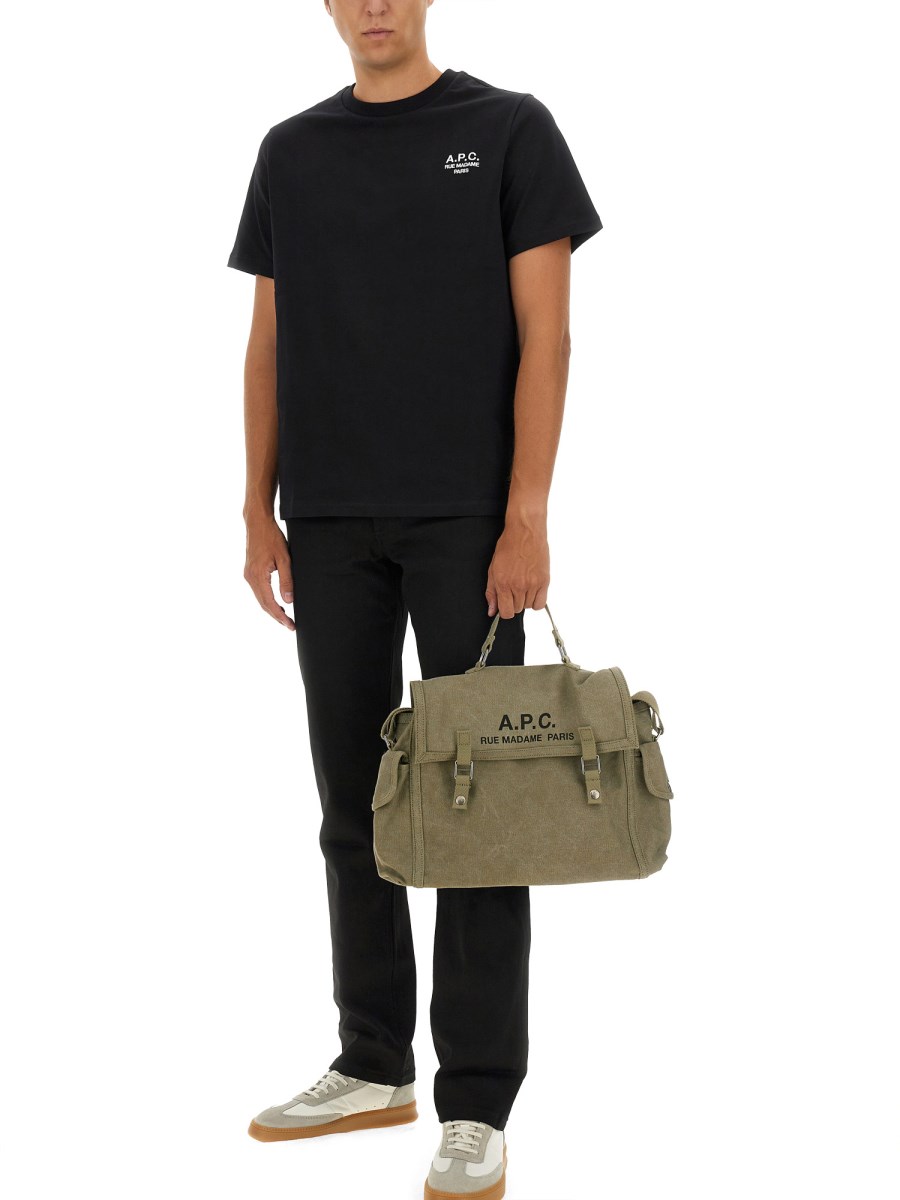 A.P.C. T-SHIRT IN JERSEY DI COTONE CON LOGO