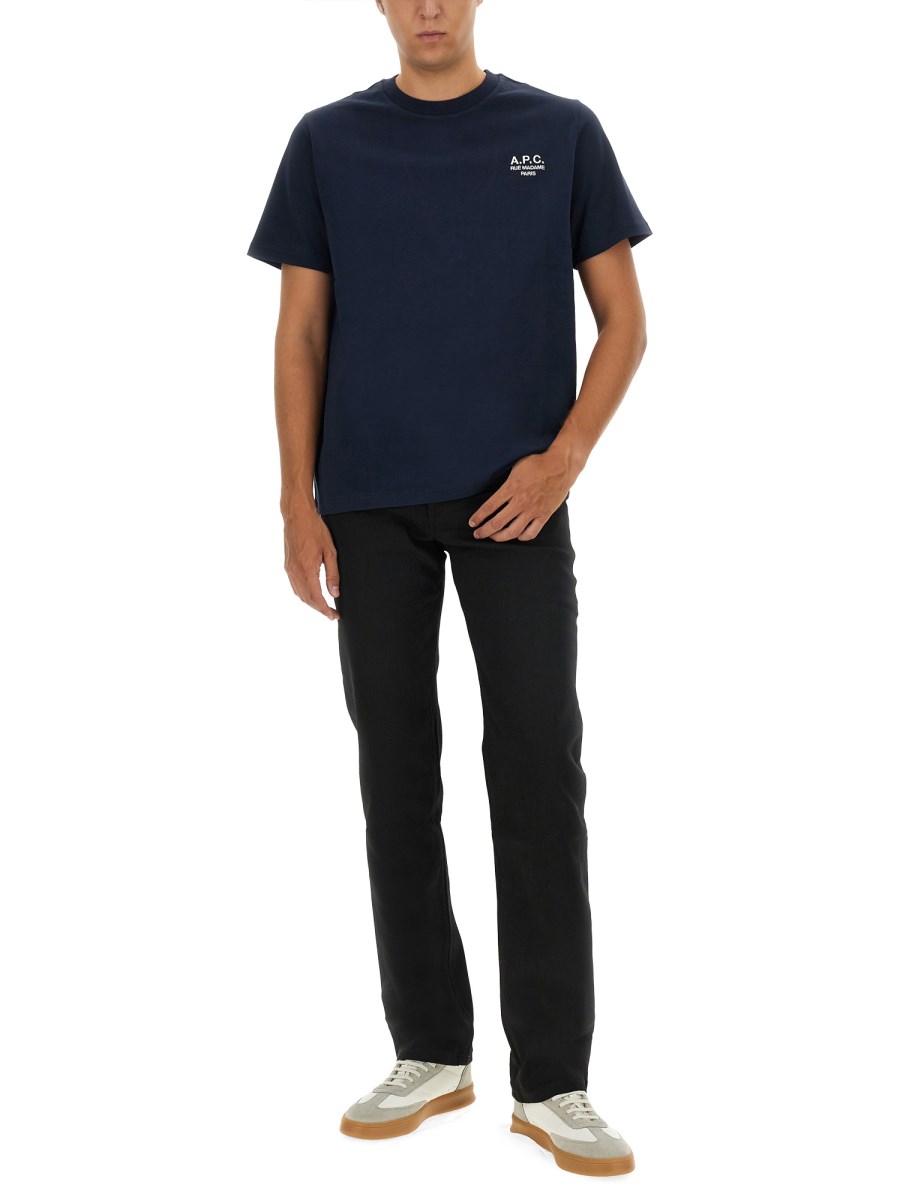 A.P.C. T-SHIRT IN JERSEY DI COTONE CON LOGO