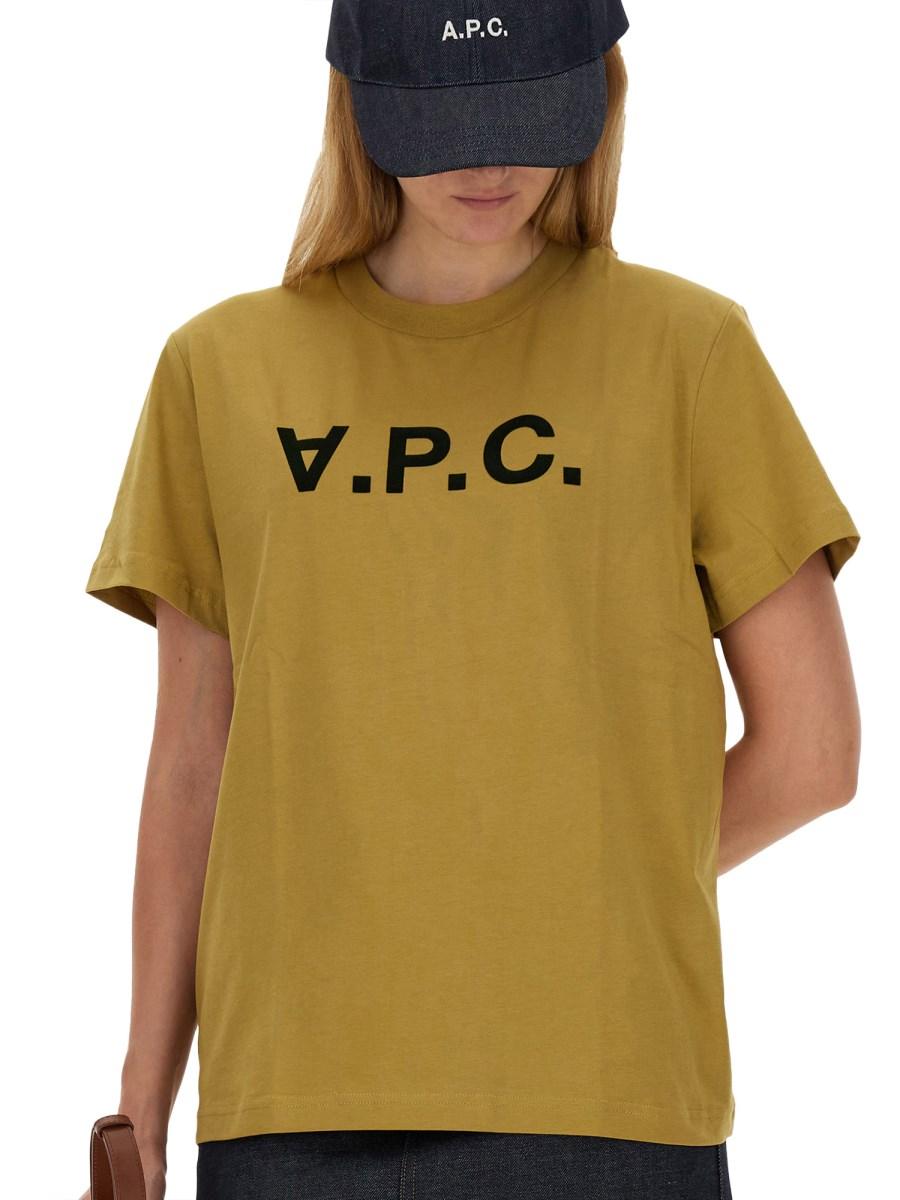 A.P.C. T-SHIRT IN JERSEY DI COTONE CON LOGO