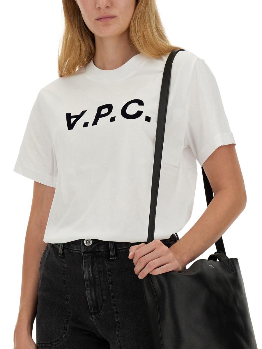A.P.C. T-SHIRT IN JERSEY DI COTONE CON LOGO
