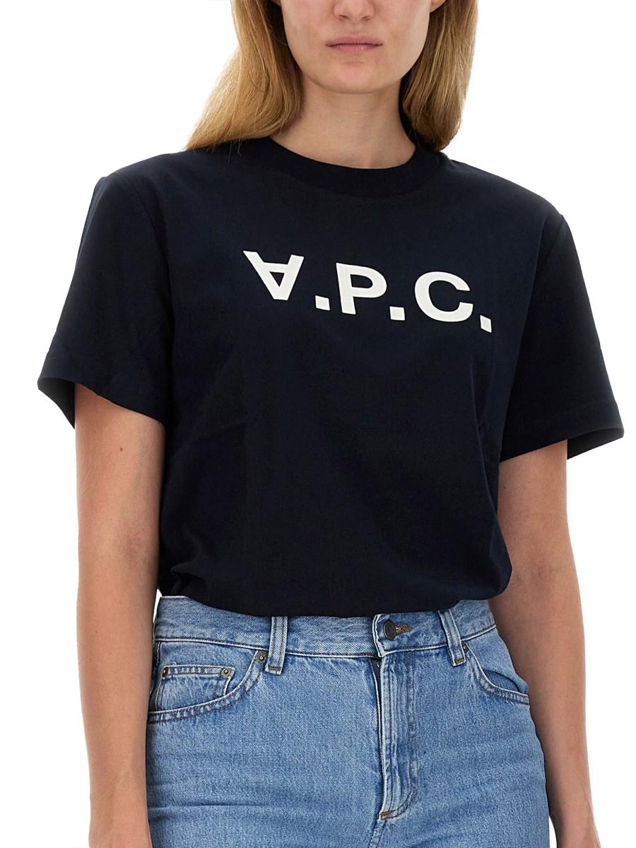 A.P.C. T-SHIRT IN JERSEY DI COTONE CON LOGO