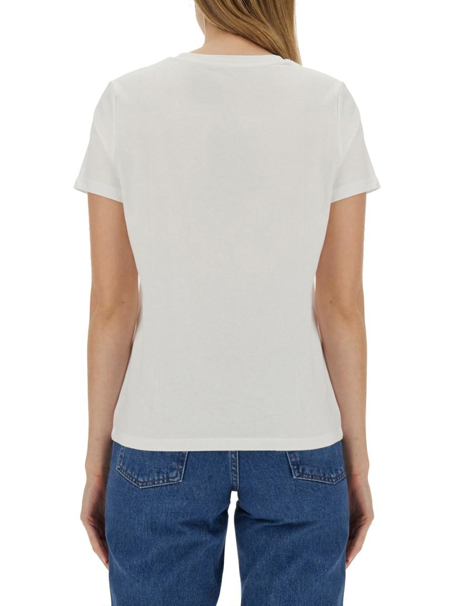 A.P.C. T-SHIRT IN JERSEY DI COTONE CON LOGO
