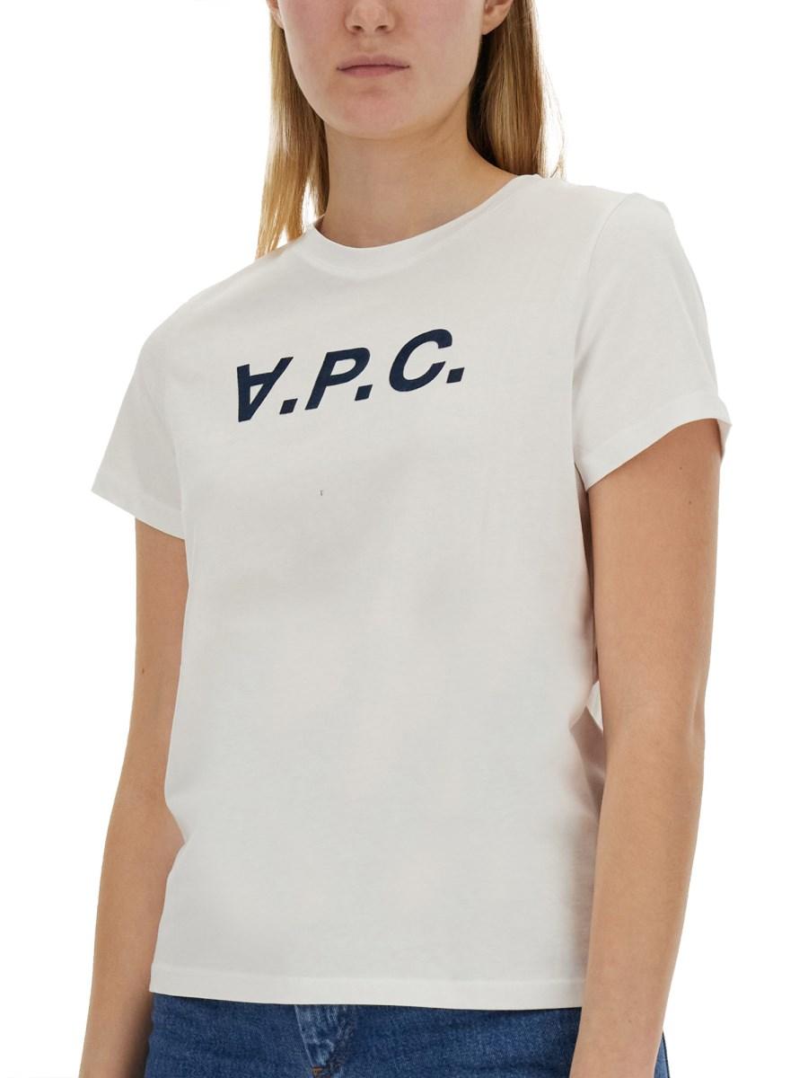 A.P.C. T-SHIRT IN JERSEY DI COTONE CON LOGO