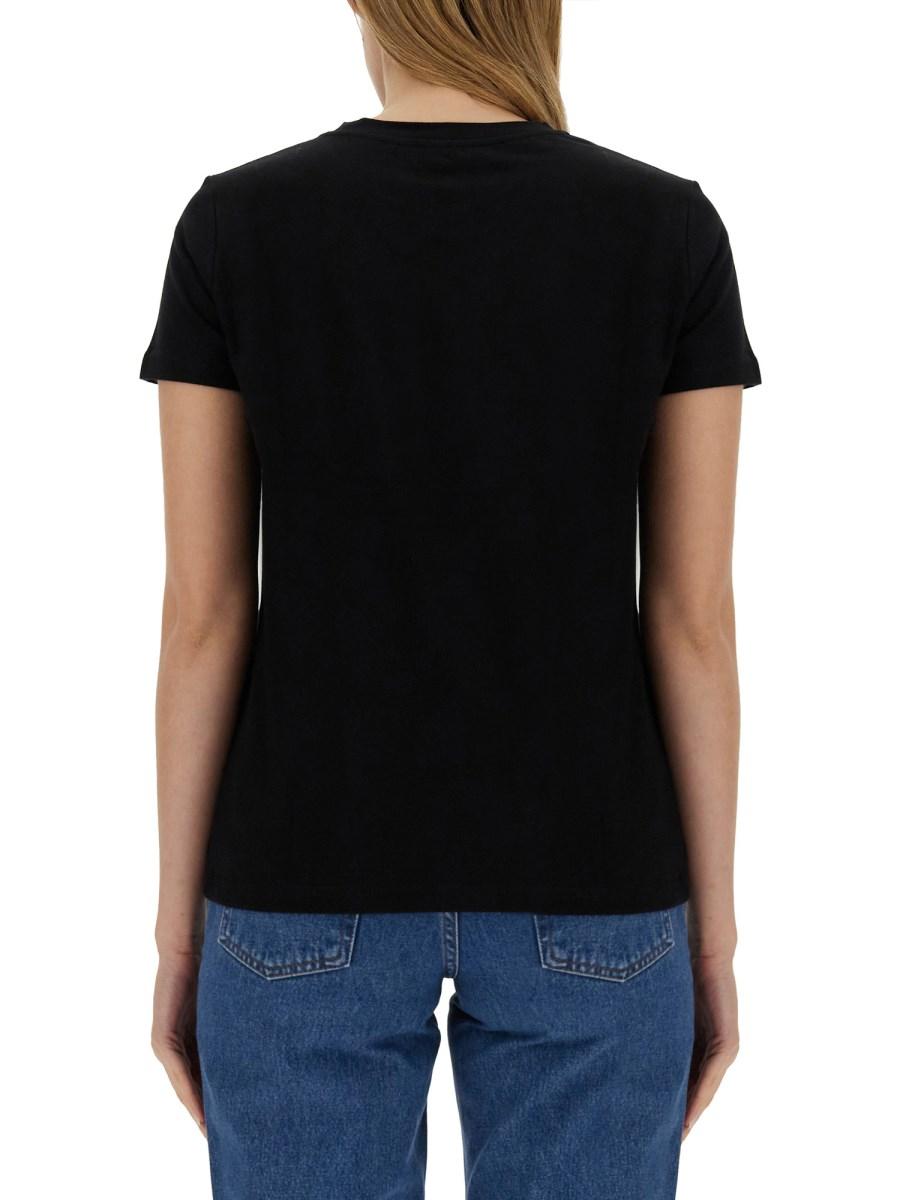 A.P.C. T-SHIRT IN JERSEY DI COTONE CON STAMPA LOGO