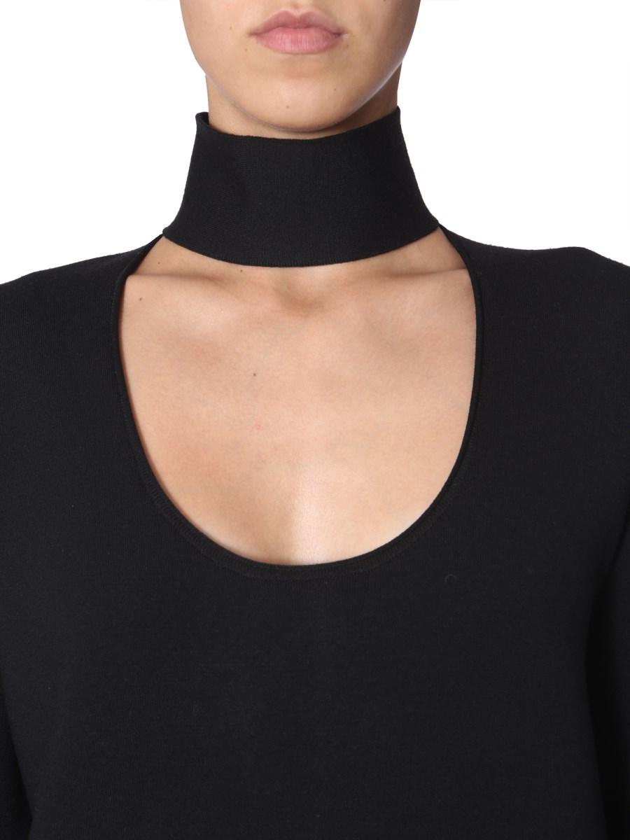 BOTTEGA VENETA ABITO A COLLO ALTO IN LANA E VISCOSA
