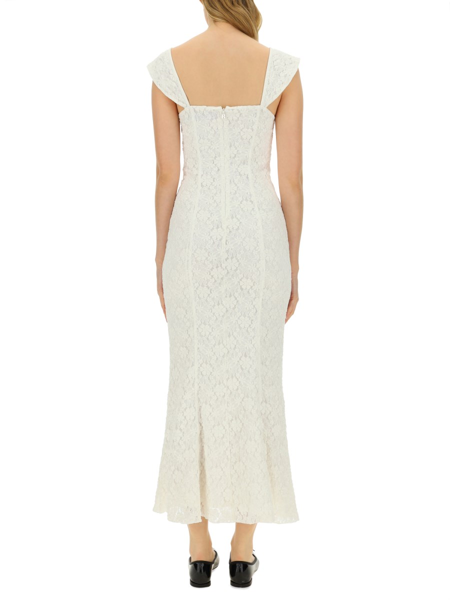 ROTATE BIRGER CHRISTENSEN ABITO CON SPALLINE LARGHE IN PIZZO