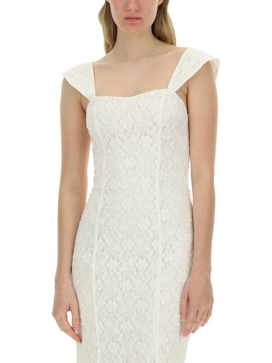 ROTATE BIRGER CHRISTENSEN ABITO CON SPALLINE LARGHE IN PIZZO
