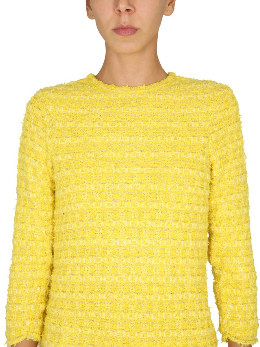 BALENCIAGA ABITO CORTO BACK-TO-FRONT IN MAGLIA DI TWEED