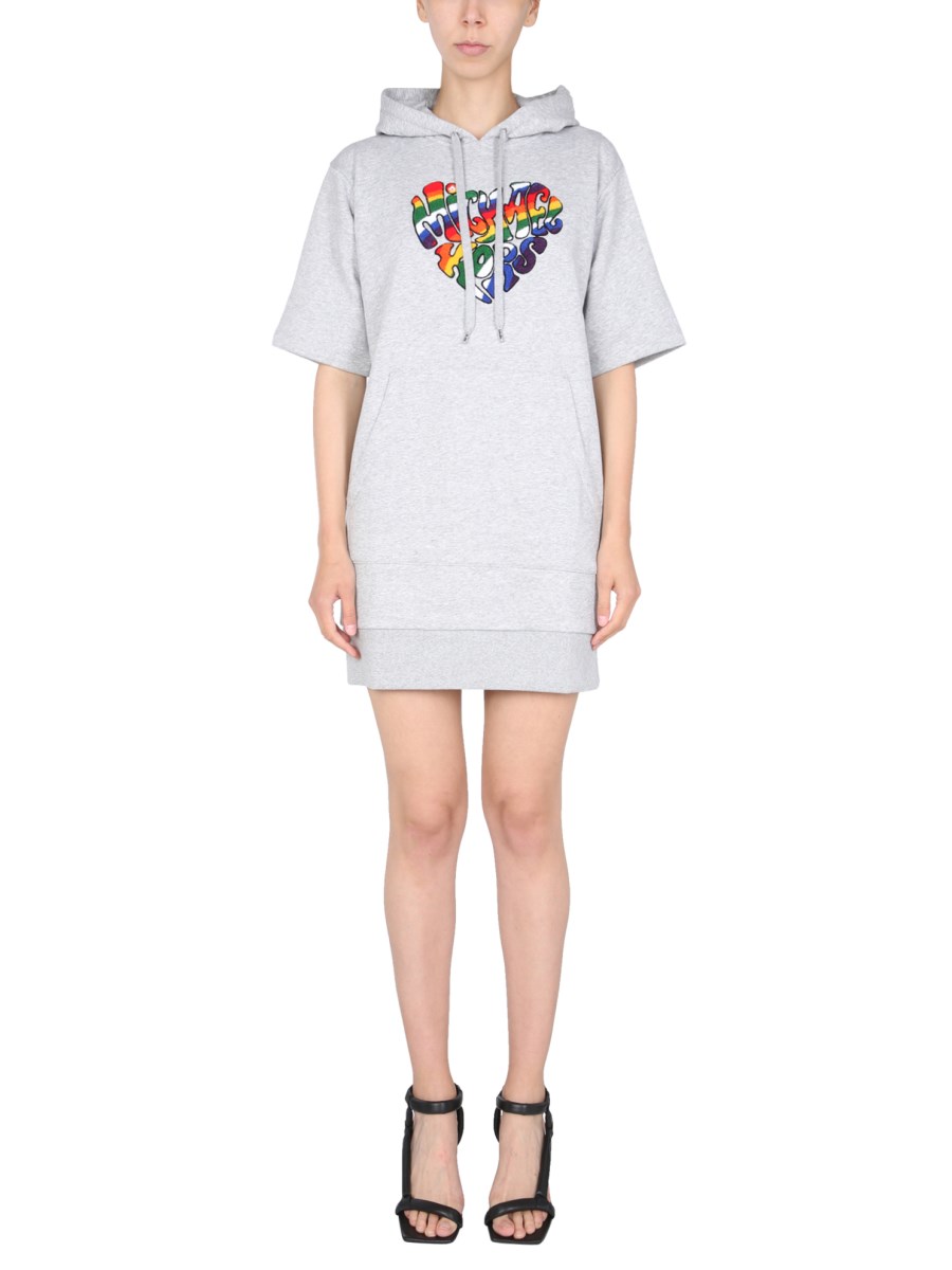 MICHAEL BY MICHAEL KORS ABITO IN COTONE BIOLOGICO CON CAPPUCCIO E LOGO PRIDE HEART
