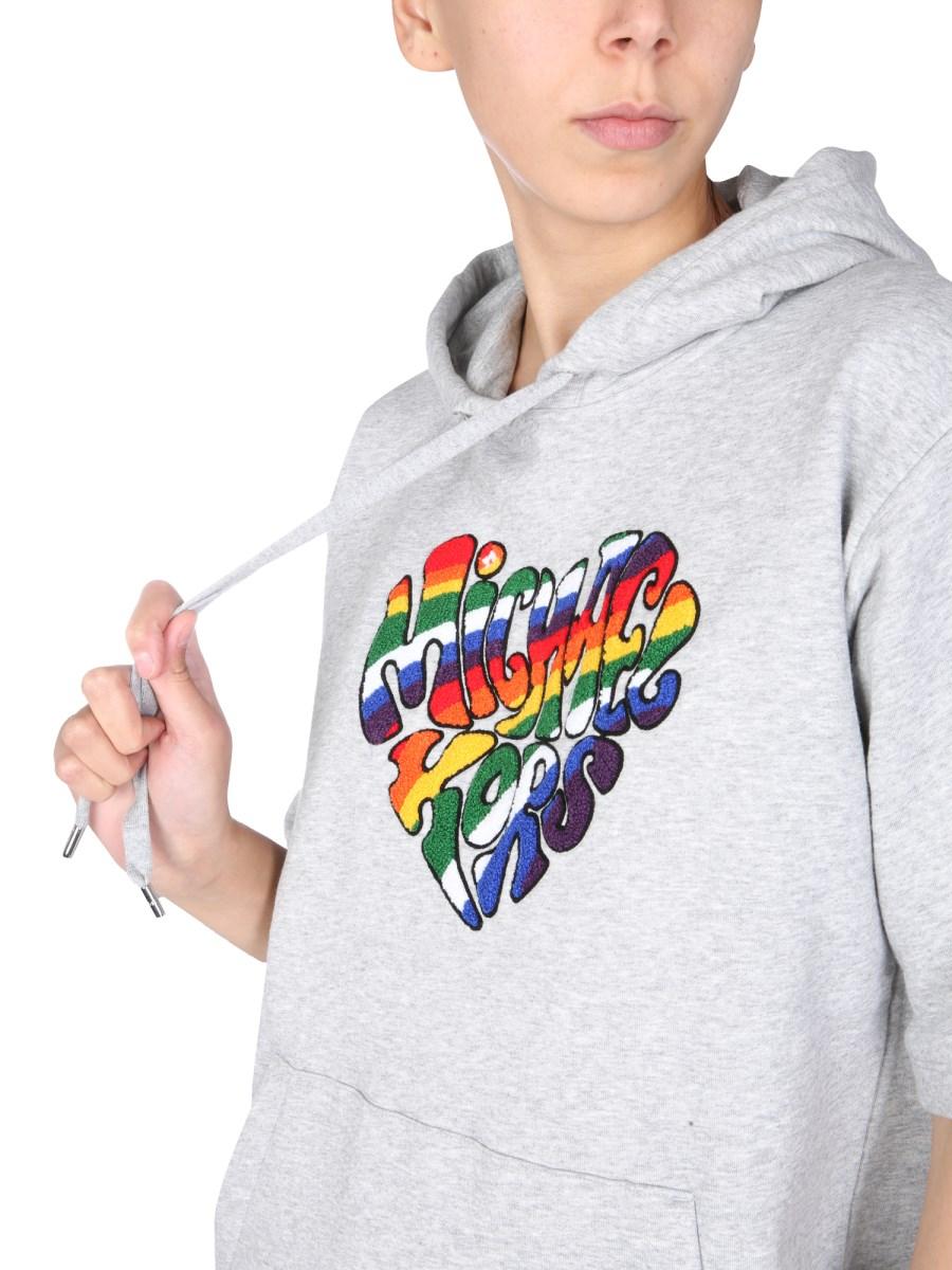 MICHAEL BY MICHAEL KORS ABITO IN COTONE BIOLOGICO CON CAPPUCCIO E LOGO PRIDE HEART